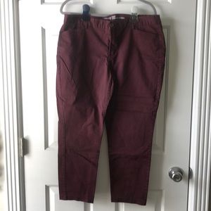 Gap Maroon Khakis